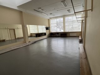 Choreografijos klasė su pagalbinėmis patalpomis 2-7, nuo 2-54 iki 2-59 73,81kv.m.
